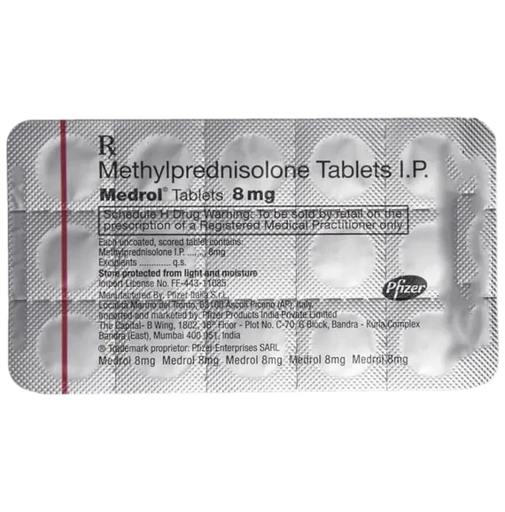 medrol 8mg tablet 14's